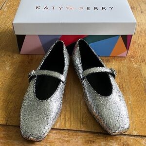 Katy Perry Collections Kids Shimmering Silver Dress Shoes
